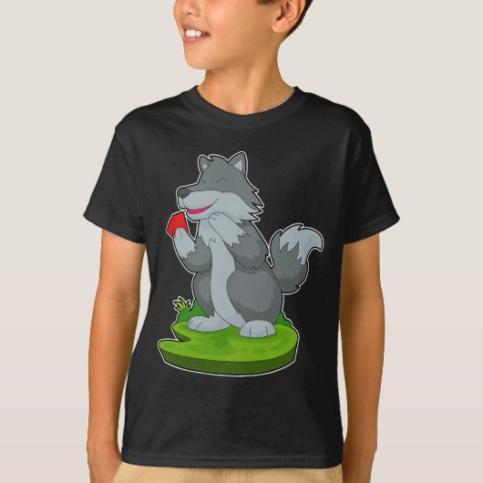 Wolf-Poker-Poker-Karten T-Shirt (Vorderseite)