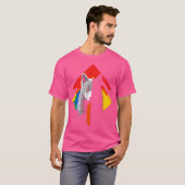 Wolf Polygon Colorful Art Liebe Abstrakte Wolf T-Shirt (Vorne ganz)