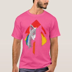 Wolf Polygon Colorful Art Liebe Abstrakte Wolf T-Shirt