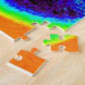 Wolf Pop Art Freedom Blue Night Fullmoon Puzzle (Seite)