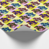 Wolf Pop Art Geschenkpapier (Ecke)
