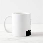 Wolf Pop Art Your Name Custom Schwarz-weiß Kaffeetasse (Links)