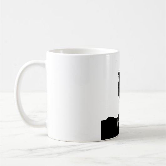 Wolf Pop Art Your Name Custom Schwarz-weiß Kaffeetasse (Links)