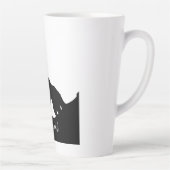 Wolf Pop Art Your Name Custom Schwarz-weiß Milchtasse (Rechts)