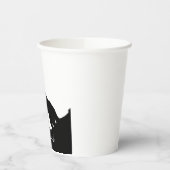 Wolf Pop Art Your Name Custom Schwarz-weiß Pappbecher (Links)