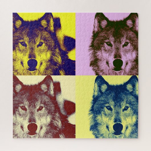 Wolf Pop Kunst, Dichtung und Musik Puzzle (Vertikal)