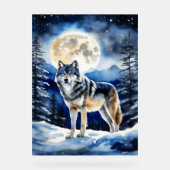 Wolf Portrait Acrylschild (Vorderseite)