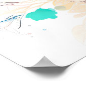 Wolf Portrait Animal Painting Wildlife Outdoor Poster (Ecke)