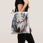Wolf Portrait Animal Painting Wildlife Outdoor Tasche (Von Nahem)