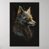 Wolf Portrait Art Collection Poster (Vorne)
