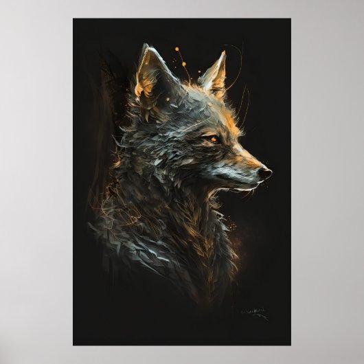 Wolf Portrait Art Collection Poster (Vorne)