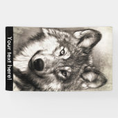 Wolf-Portrait Banner (Horizontal)