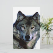 Wolf Portrait Briefpapier (Stehend Vorderseite)
