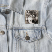 Wolf-Portrait Button (Beispiel)