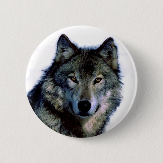Wolf Portrait Button (Vorderseite)