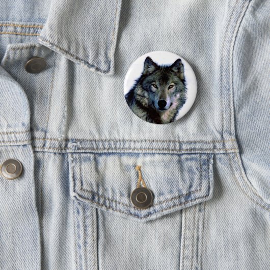 Wolf Portrait Button (Beispiel)