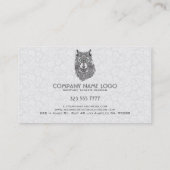 Wolf Portrait Detaillierte Abstrakte Illustration Visitenkarte (Rückseite)