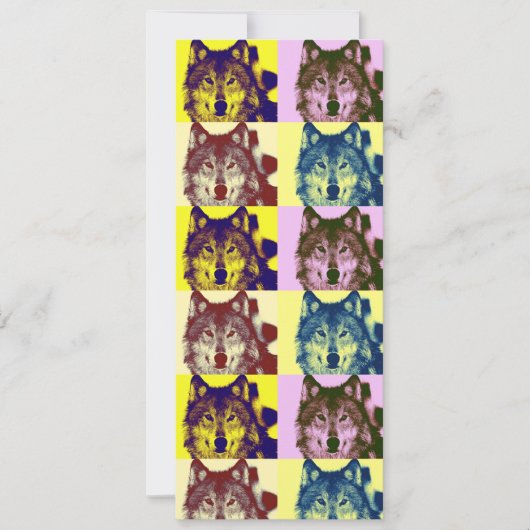 Wolf Portrait Einladung (Vorderseite)