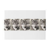Wolf-Portrait Einladungsbanderole (Rückseitenbeispiel)