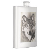 Wolf-Portrait Flachmann (Rechts)