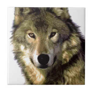 Wolf Portrait Fliese