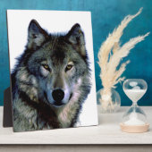 Wolf Portrait Fotoplatte (Seite)