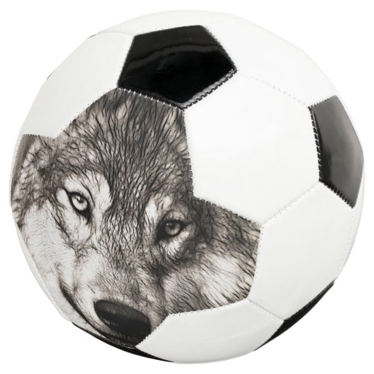 Wolf-Portrait Fußball (Dreiviertel)