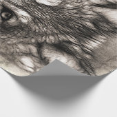 Wolf-Portrait Geschenkpapier (Ecke)