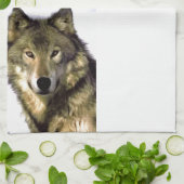 Wolf Portrait Geschirrtuch (Gefaltet)