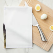 Wolf Portrait Geschirrtuch (Viertel Falte)