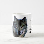 Wolf portrait Ihren Namen benutzerdefinierte Hands Kaffeetasse (Mittel)