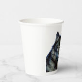 Wolf portrait Ihren Namen benutzerdefinierte Hands Pappbecher (Rechts)