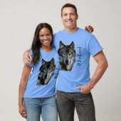 Wolf portrait Ihren Namen benutzerdefinierte Hands T-Shirt (Unisex)