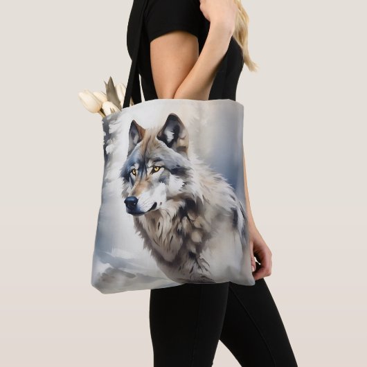 Wolf Portrait in weichem Wasser Tasche (Von Nahem)