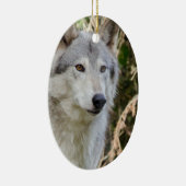 Wolf-Portrait Keramik Ornament (Rechts)