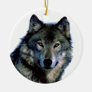 Wolf Portrait Keramikornament