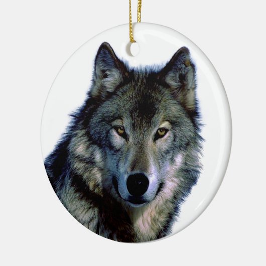 Wolf Portrait Keramikornament (Links)
