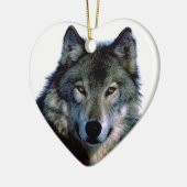 Wolf Portrait Keramikornament (Links)