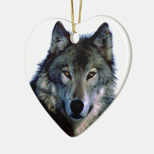 Wolf Portrait Keramikornament (Links)