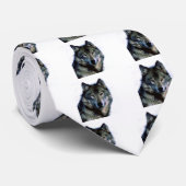 Wolf Portrait Krawatte (Gerollt)