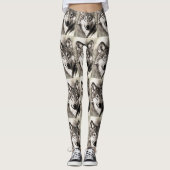 Wolf-Portrait Leggings (Vorderseite)