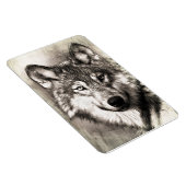 Wolf-Portrait Magnet (Rechte Seite)