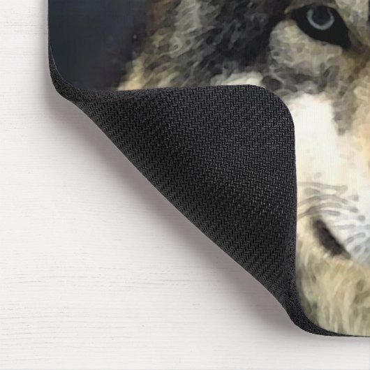 Wolf Portrait Mousepads (Ecke)