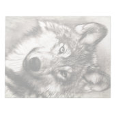Wolf-Portrait Notizblock (Vorderseite)