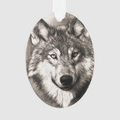 Wolf-Portrait Ornament (Vorderseite)