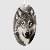 Wolf-Portrait Ornament (Vorderseite)