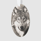 Wolf-Portrait Ornament (Vorderseite)