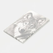 Wolf-Portrait Post-it Klebezettel (angewinkelt)