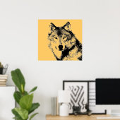 Wolf Portrait Poster (Heimbüro)