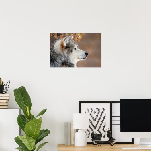 Wolf Portrait Poster (Heimbüro)